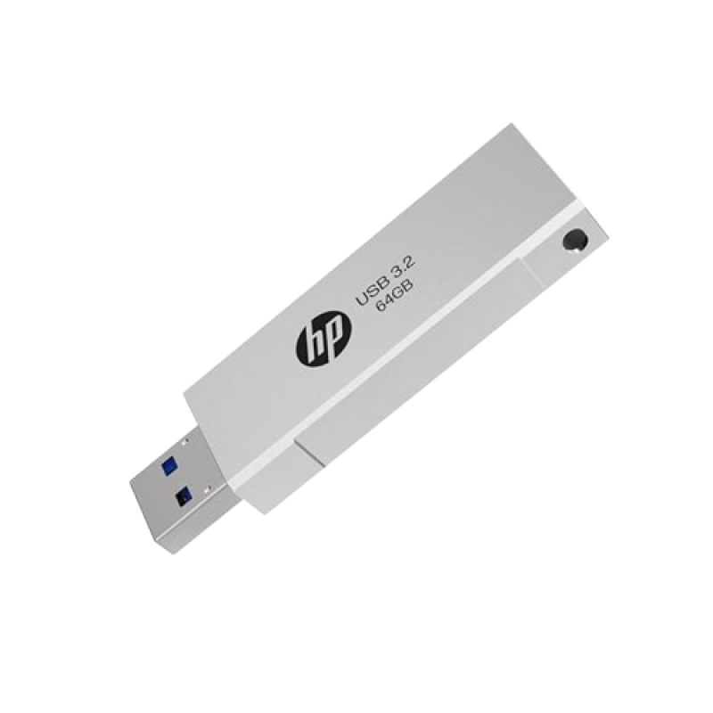 HP Flash Drive | 818 W | 64GB | USB 3.2 | Silver Metal HP Flash Drive | 818 W | 64GB | USB 3.2 | Silver Metal