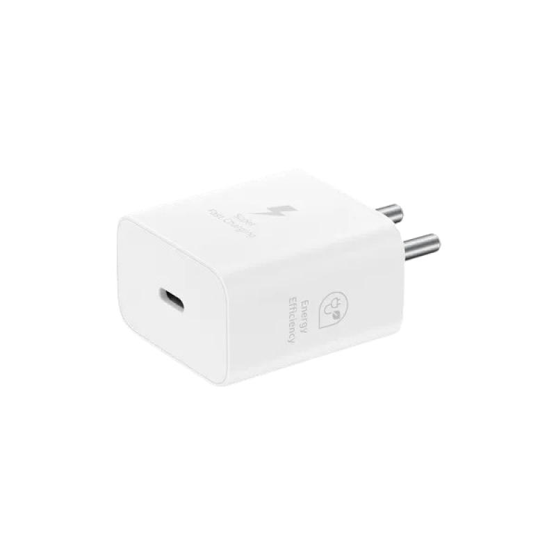 Samsung Original Type-C Travel Adaptor | 25W | Without Cable | White Samsung Original Type-C Travel Adaptor | 25W | Without Cable | White