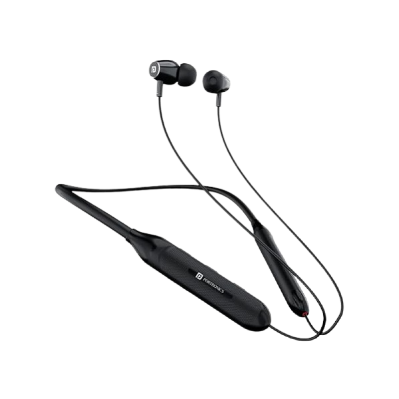 Portronics Harmonics Z7 Neckband | PX4 Water Resistant | Fast Charging | Black | POR 1979 Portronics Harmonics Z7 Neckband | PX4 Water Resistant | Fast Charging | Black | POR 1979