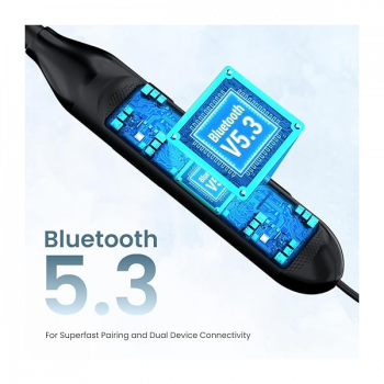 Portronics Harmonics Z7 Neckband | PX4 Water Resistant | Fast Charging | Black | POR 1979 Portronics Harmonics Z7 Neckband | PX4 Water Resistant | Fast Charging | Black | POR 1979