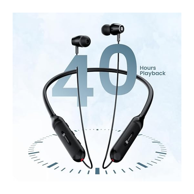 Portronics Harmonics Z7 Neckband | PX4 Water Resistant | Fast Charging | Black | POR 1979 Portronics Harmonics Z7 Neckband | PX4 Water Resistant | Fast Charging | Black | POR 1979