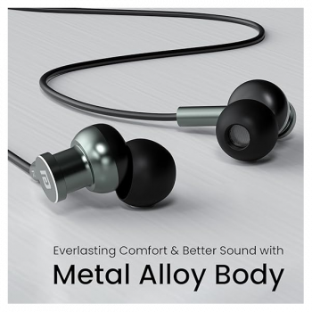 Portronics Conch Tune C in Ear Type C Wired Earphones with Mic | Grey