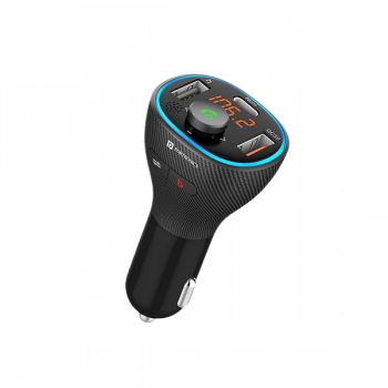 Portronics Auto 15 Bluetooth - FM Transmitter in-Car Radio Adapter for Hands-Free Calling | Black