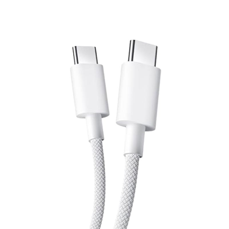 Xiaomi Mi Original HyperCharge | 60W | Braided Type C to Type C Cable | 480Mbps Data Sync | White
