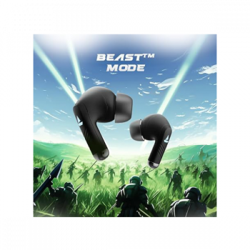 boAt Immortal 101 TWS Earbuds | 30 HRS Playtime | Blazing LEDs | Black Sabre