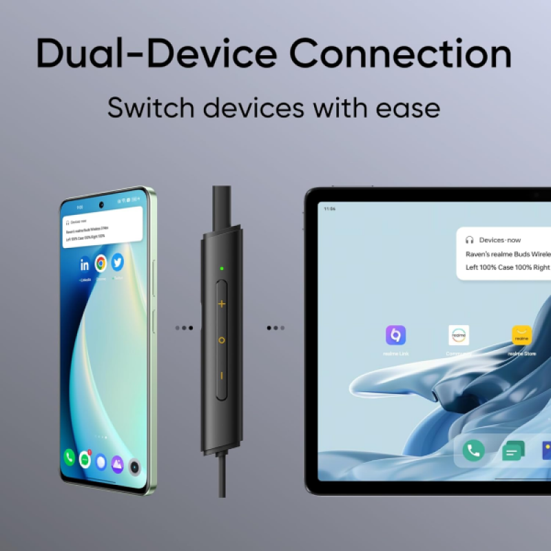 realme Buds Wireless 3 Neo Neck Band | 13.4mm Driver | 32 hrs Playback | Black | RMA2305 realme Buds Wireless 3 Neo Neck Band | 13.4mm Driver | 32 hrs Playback | Black | RMA2305