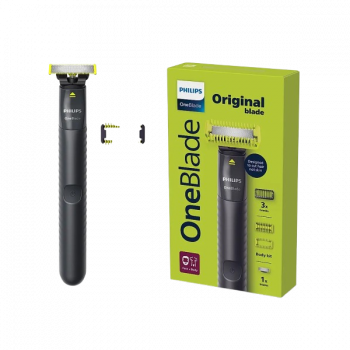 PHILIPS OneBlade Trimmer | 10 Grooming Kit | 30 min Runtime 3 Length | Grey | QP1624