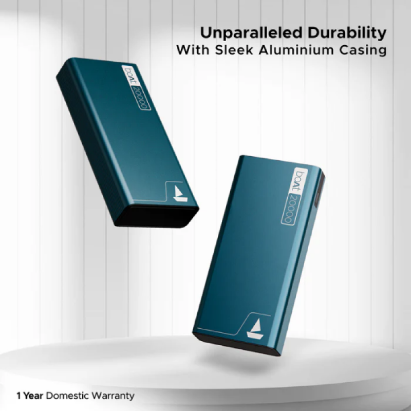 boAt PB400 Energyshroom Power Bank | 20000 mah | Steel Blue boAt PB400 Energyshroom Power Bank | 20000 mah | Steel Blue