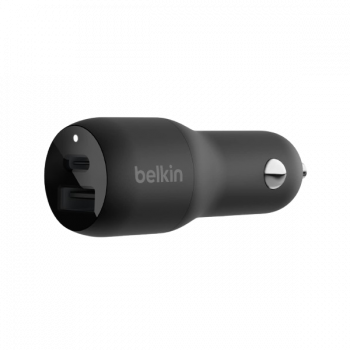 Belkin Dual USB C Car Charger | 42W PD | Black | CCB005QCBK