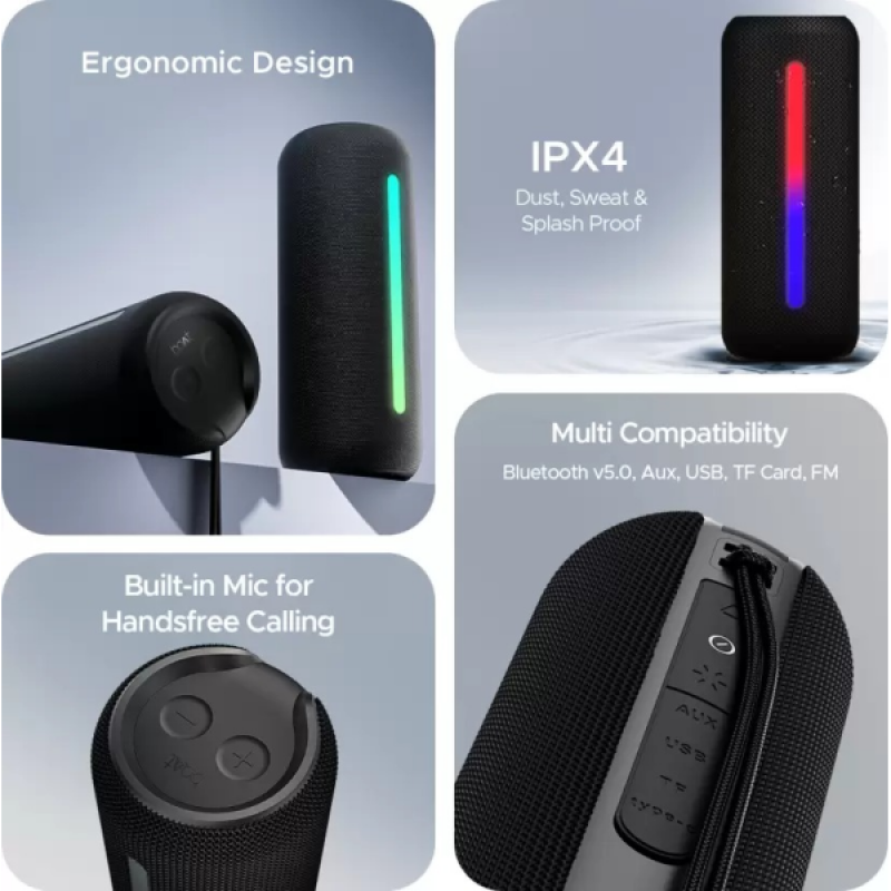 boAt Stone Spinx Pro speaker | 20 W | RGB LED | Midnight Black boAt Stone Spinx Pro speaker | 20 W | RGB LED | Midnight Black