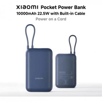 Xiaomi Pocket Power Bank | 10000mAh | 22.5W | Blue | P15ZM Xiaomi Pocket Power Bank | 10000mAh | 22.5W | Blue | P15ZM