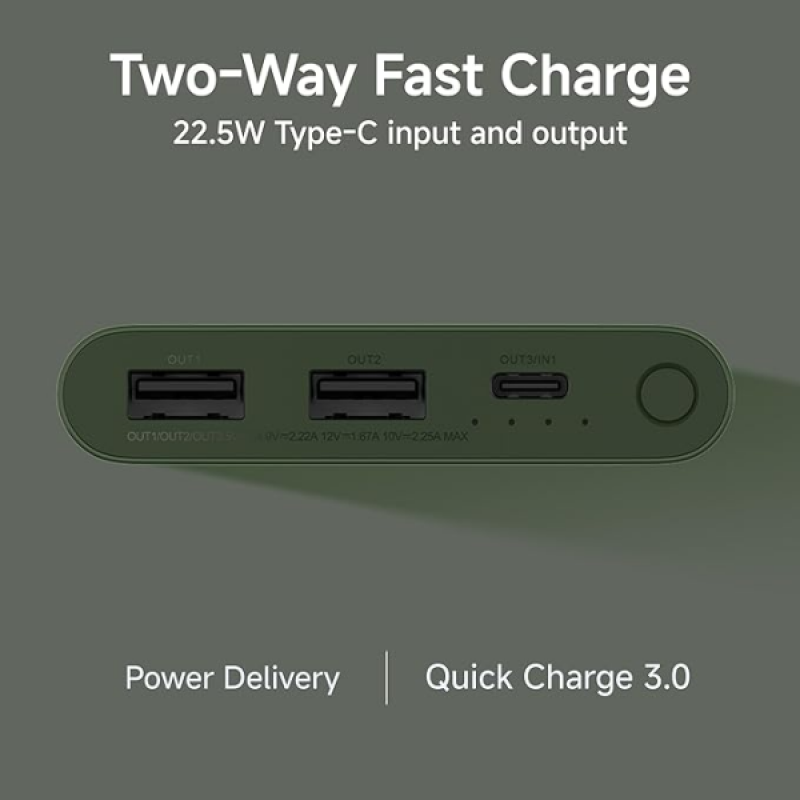 Xiaomi Power Bank 4i | 10000mAh | 22.5W Fast Charge | Olive Green Xiaomi Power Bank 4i | 10000mAh | 22.5W Fast Charge | Olive Green