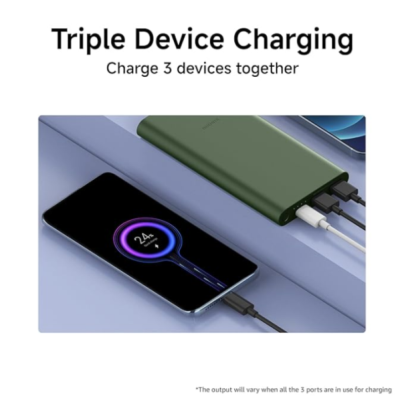 Xiaomi Power Bank 4i | 10000mAh | 22.5W Fast Charge | Olive Green Xiaomi Power Bank 4i | 10000mAh | 22.5W Fast Charge | Olive Green
