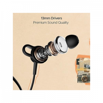 boAt Bassheads Wired Headset | 122 ANC | Active Noise Cancellation | Type-c Interface | 13mm Drivers | Black