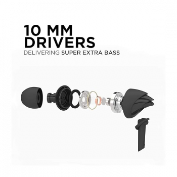boAt Bassheads 100 Wired Earphone | Super Extra Bass | Black