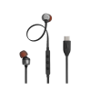 JBL Tune 310C Wired In Ear Earphones | Hi-Res Audio with Digital-to-Analog Converter | 3 Button EQ | Black | JBLT310CBLK