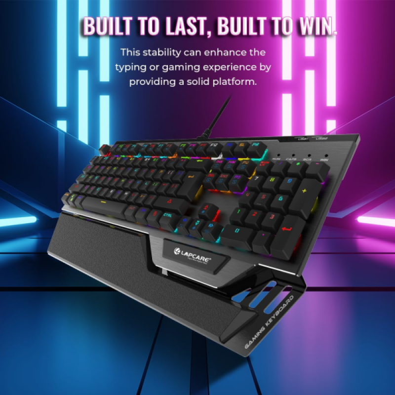 LAPCARE Champ Wired Gaming Keyboard | Spillproof | Black | LGK-108 LAPCARE Champ Wired Gaming Keyboard | Spillproof | Black | LGK-108