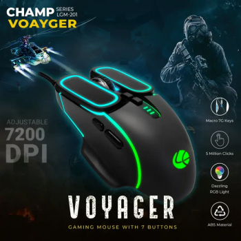 Lapcare Voyager Champ Gaming RBG Mouse | 7200dpi | LGM-201 Lapcare Voyager Champ Gaming RBG Mouse | 7200dpi | LGM-201