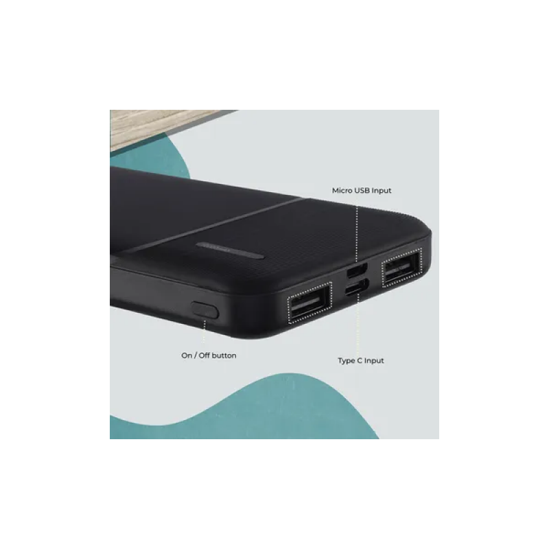 ZEBRONICS Power Bank | 10000 MAH | Black | MB10000S9 ZEBRONICS Power Bank | 10000 MAH | Black | MB10000S9