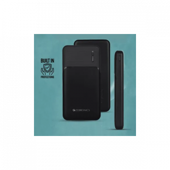 ZEBRONICS Power Bank | 10000 MAH | Black | MB10000S9 ZEBRONICS Power Bank | 10000 MAH | Black | MB10000S9