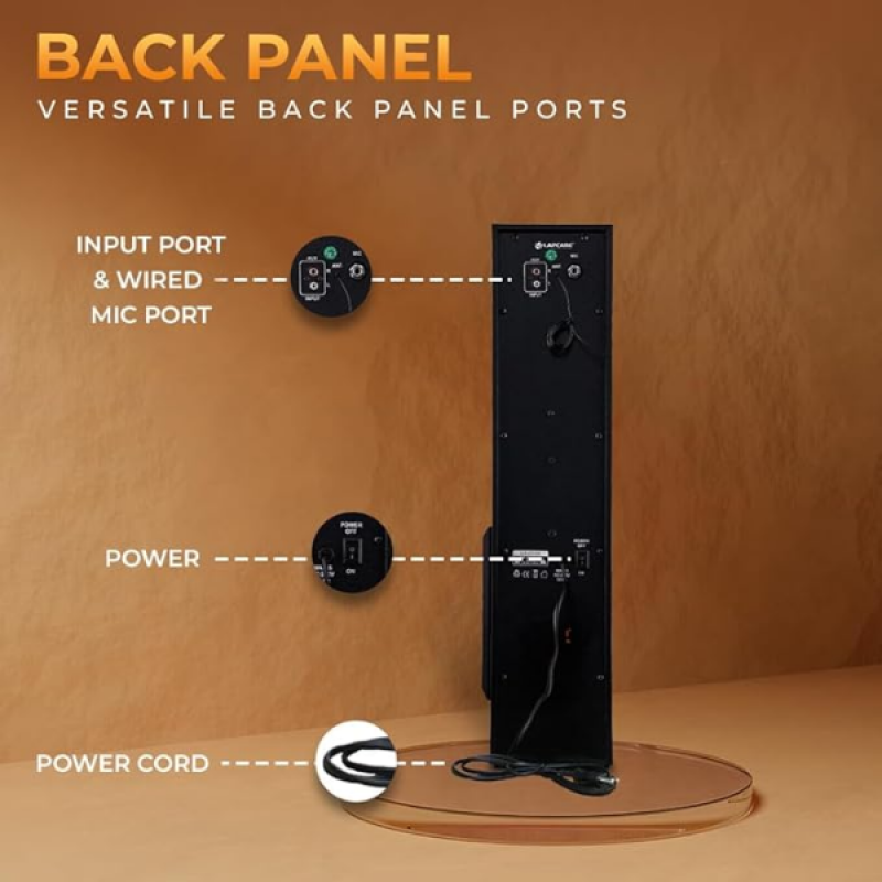 Lapcare Dhamaka Tower Speakers | 50W | Led Digital Display | Black Lapcare Dhamaka Tower Speakers | 50W | Led Digital Display | Black