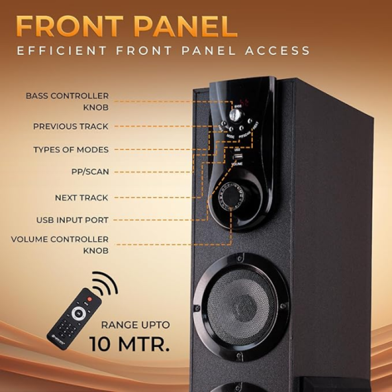 Lapcare Dhamaka Tower Speakers | 50W | Led Digital Display | Black Lapcare Dhamaka Tower Speakers | 50W | Led Digital Display | Black