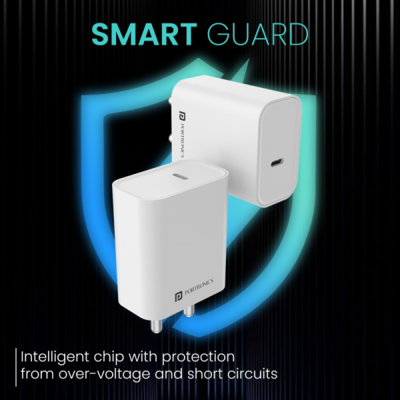 Portronics Adapto Super Fast Type C PD Wall Charger | Fast Charging Adaptor | 25W | White | POR 2619 Portronics Adapto Super Fast Type C PD Wall Charger | Fast Charging Adaptor | 25W | White | POR 2619
