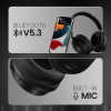 Portronics Muffs M3 Over Ear Headphones | 40 Hour Playtime | Foldable Design | Type C Fast Charging | Black
