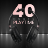 Portronics Muffs M3 Over Ear Headphones | 40 Hour Playtime | Foldable Design | Type C Fast Charging | Black