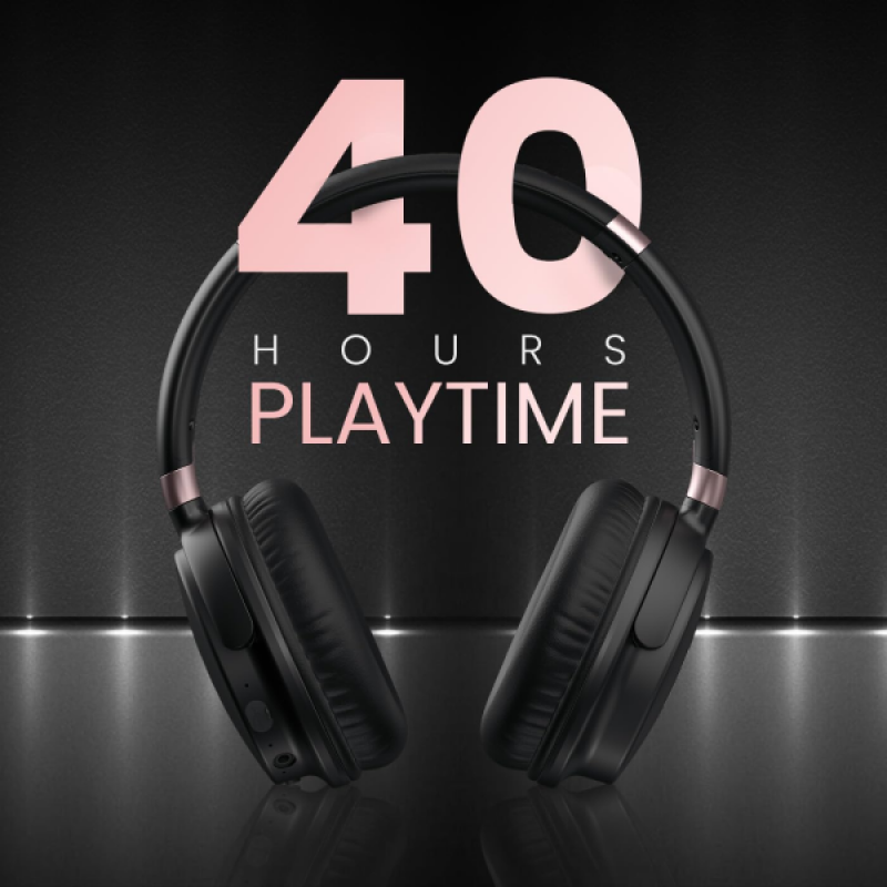 Portronics Muffs M3 Over Ear Headphones | 40 Hour Playtime | Foldable Design | Type C Fast Charging | Black Portronics Muffs M3 Over Ear Headphones | 40 Hour Playtime | Foldable Design | Type C Fast Charging | Black
