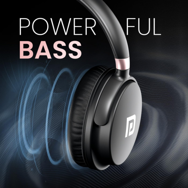 Portronics Muffs M3 Over Ear Headphones | 40 Hour Playtime | Foldable Design | Type C Fast Charging | Black Portronics Muffs M3 Over Ear Headphones | 40 Hour Playtime | Foldable Design | Type C Fast Charging | Black