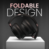 Portronics Muffs M3 Over Ear Headphones | 40 Hour Playtime | Foldable Design | Type C Fast Charging | Black