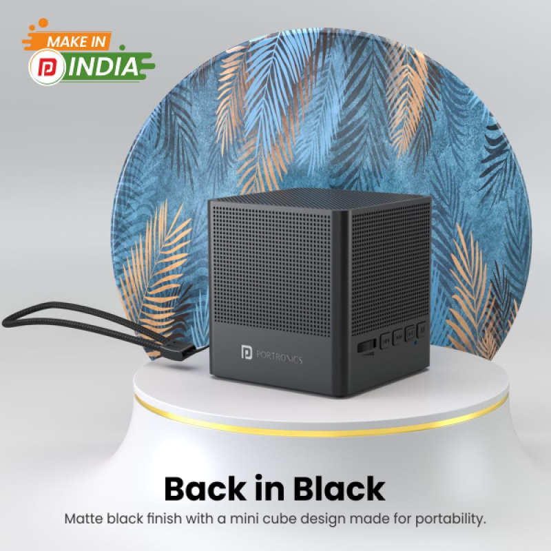 Portronics Bounce 2 Speaker | 5W | 5 Hours Playback | Type C Charging | Black Portronics Bounce 2 Speaker | 5W | 5 Hours Playback | Type C Charging | Black