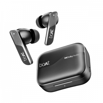 boAt Airdopes 800 | Dolby Audio | 4 Mics AI ENx Tech Titanium Drivers | Interstellar Black