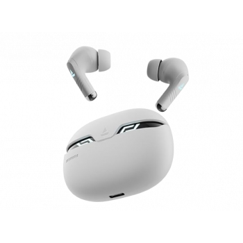 boAt Immortal 101 TWS Earbuds | 30 HRS Playtime Blazing LEDs | White Sabre