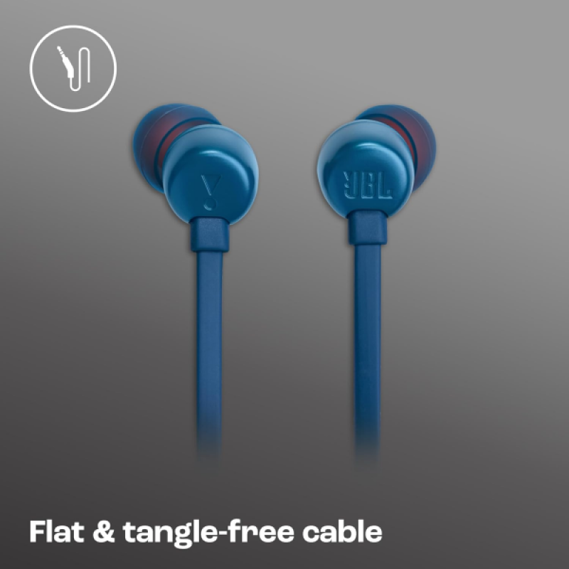 JBL Tune 310C Wired Hi Res In Ear Earphones | 3 Button EQ | Blue | JBLT310CBLU JBL Tune 310C Wired Hi Res In Ear Earphones | 3 Button EQ | Blue | JBLT310CBLU