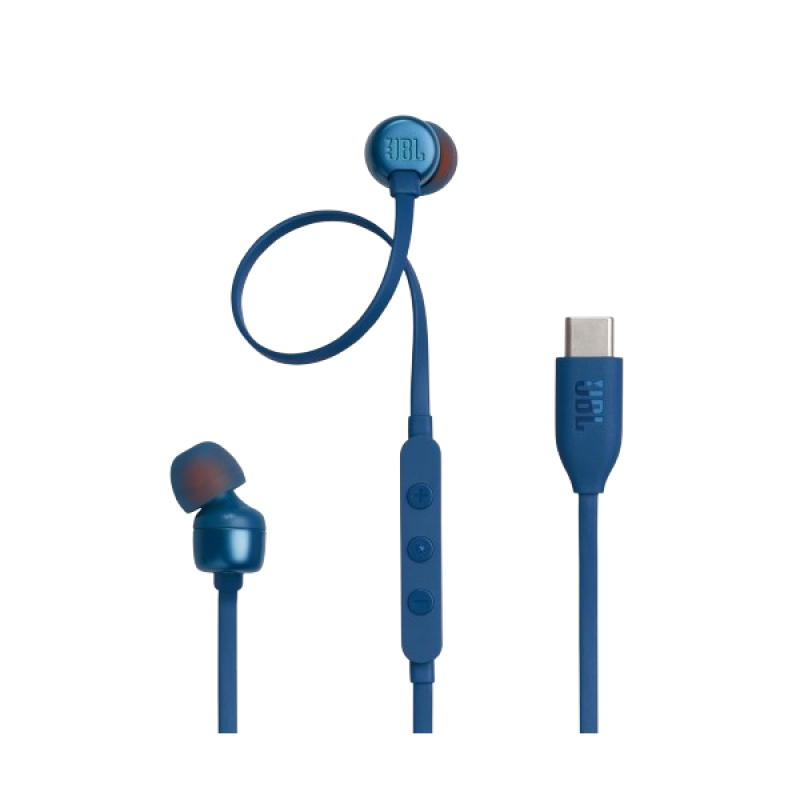 JBL Tune 310C Wired Hi Res In Ear Earphones | 3 Button EQ | Blue | JBLT310CBLU JBL Tune 310C Wired Hi Res In Ear Earphones | 3 Button EQ | Blue | JBLT310CBLU