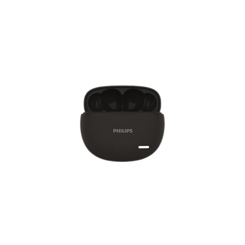 PHILIPS Audio True Wireless in Ear Earbuds | Pocket Sized Charging Case | Play Time Upto 45Hrs | 10mm Dynamic Drivers | Inbuilt Mic | IPX4 Splash | Sweat Resistant |Black | TAT1179BK/94