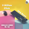 Lapcare Wireless Keyboard and Mouse Combo | Black | WL-102 Lapcare Wireless Keyboard and Mouse Combo | Black | WL-102