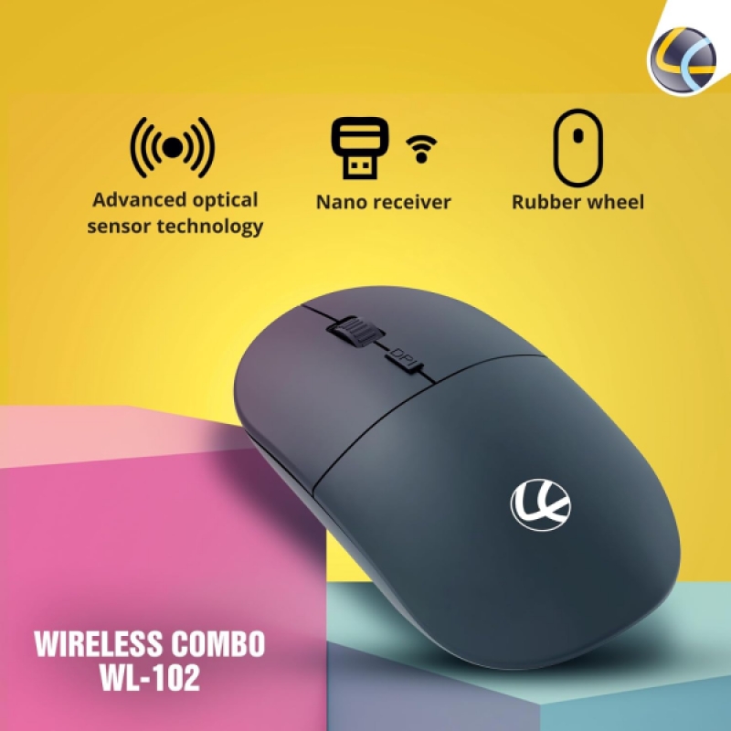 Lapcare Wireless Keyboard and Mouse Combo | Black | WL-102 Lapcare Wireless Keyboard and Mouse Combo | Black | WL-102
