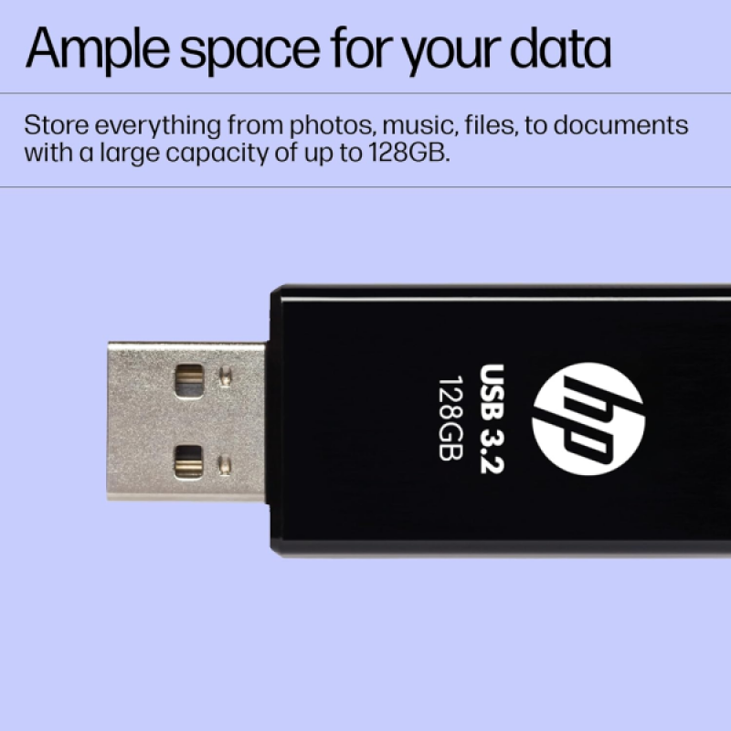 HP USB 3.2 Flash Drive | 128GB | 712w | Black HP USB 3.2 Flash Drive | 128GB | 712w | Black