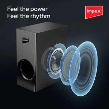 Impex Thunder Beat 3304 Soundbar with Subwoofer | 80W | Bluetooth 5.3 | Multiple Inputs | Black