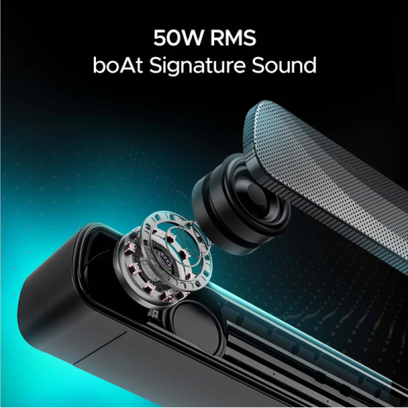 boAt Aavante Bluetooth Soundbar | 50 W | Master Remote Control | Premium Black | A1040 boAt Aavante Bluetooth Soundbar | 50 W | Master Remote Control | Premium Black | A1040