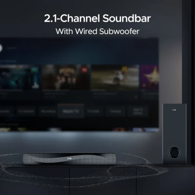 boAt Aavante Bluetooth Soundbar | 50 W | Master Remote Control | Premium Black | A1040 boAt Aavante Bluetooth Soundbar | 50 W | Master Remote Control | Premium Black | A1040