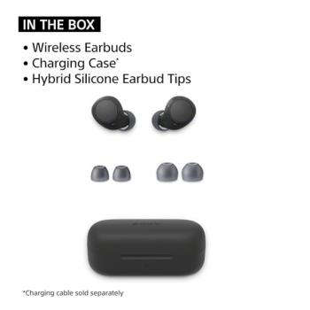 Sony Truly Wireless Bluetooth Earbuds | Small and Comfortable | Black | WF C510/BZ