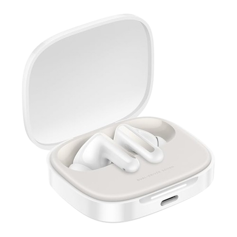 Redmi Buds 6 Wireless Earbuds | Hybrid Active Noise Cancellation | 42 Hours Playback | Titan White| M2429E1 Redmi Buds 6 Wireless Earbuds | Hybrid Active Noise Cancellation | 42 Hours Playback | Titan White| M2429E1
