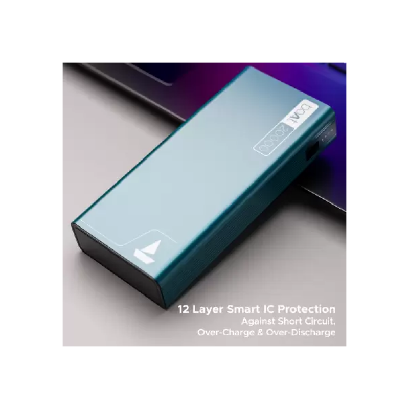 boAt Pro Energyshroom Power Bank | 20000 mAh | 22.5 W | Steel Blue | PB400 boAt Pro Energyshroom Power Bank | 20000 mAh | 22.5 W | Steel Blue | PB400