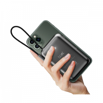 boAt EnergyShroom magnetic wireless power bank | 10000Mah | Black | PB330