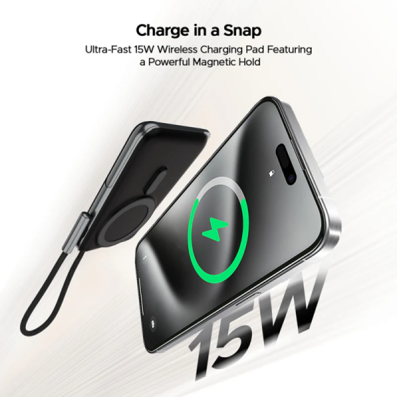 boAt EnergyShroom magnetic wireless power bank | 10000Mah | Black | PB330 boAt EnergyShroom magnetic wireless power bank | 10000Mah | Black | PB330