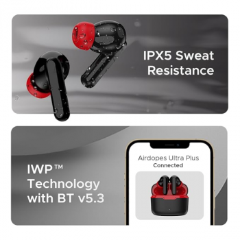 boAt Airdopes Ultra Plus TWS Ear Earbuds | Wireless Earbuds with 50 Hours | Midnight Black boAt Airdopes Ultra Plus TWS Ear Earbuds | Wireless Earbuds with 50 Hours | Midnight Black
